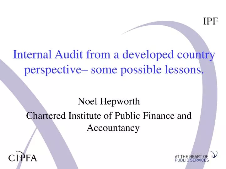 internal audit from a developed country perspective some possible lessons
