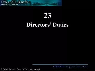 Directors’ Duties