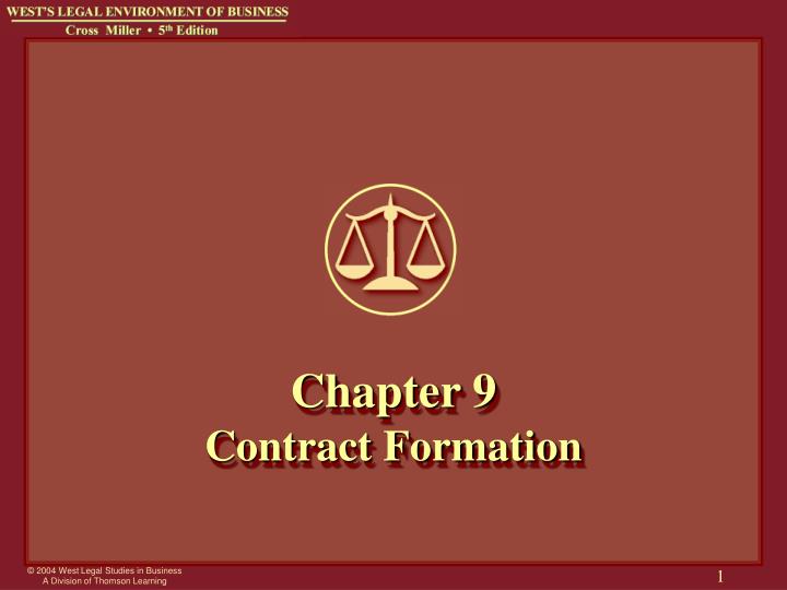 chapter 9 contract formation
