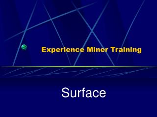 Experience Miner Training
