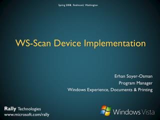 WS-Scan Device Implementation