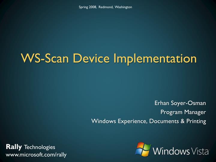 ws scan device implementation