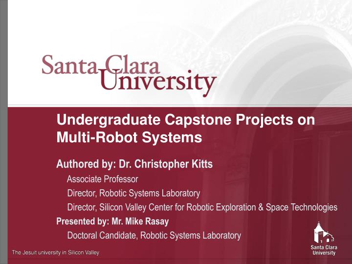 undergraduate capstone projects on multi robot systems