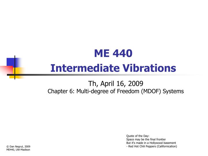 me 440 intermediate vibrations