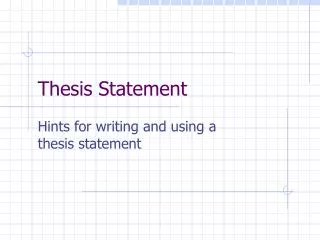 thesis statement