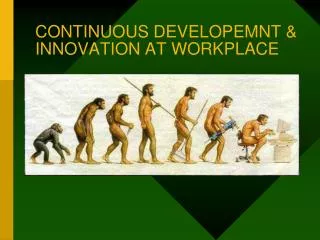CONTINUOUS DEVELOPEMNT &amp; INNOVATION AT WORKPLACE