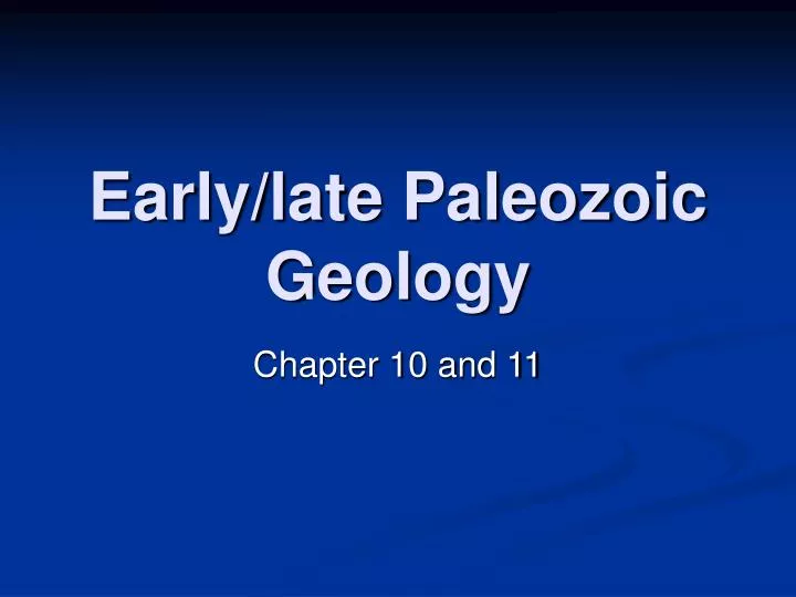 early late paleozoic geology