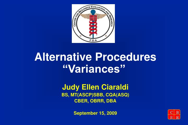 alternative procedures variances
