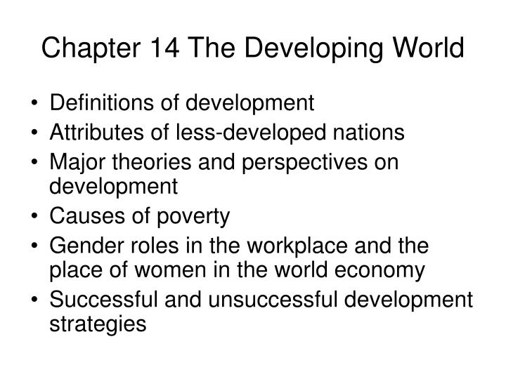 chapter 14 the developing world