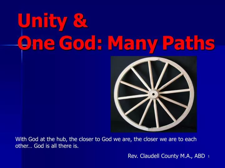 unity one god many paths
