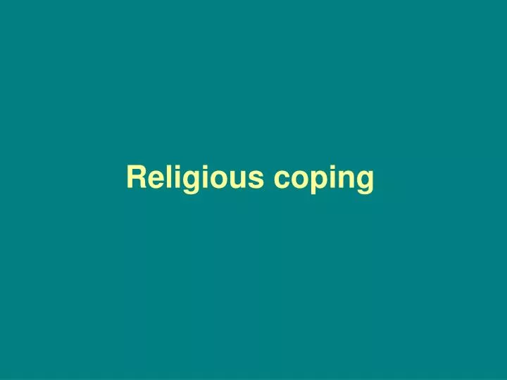 religious coping