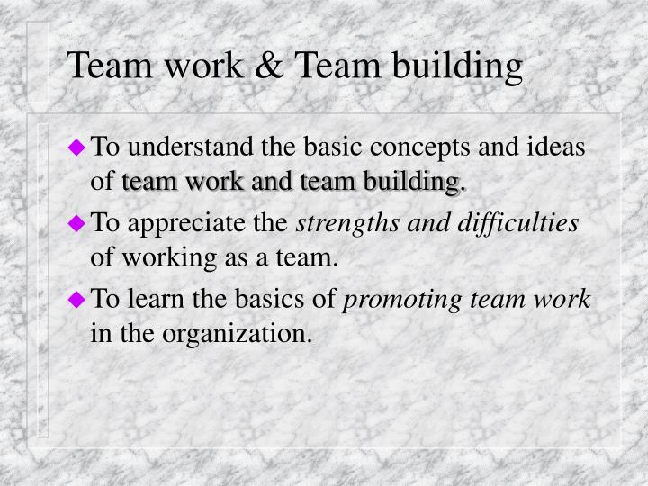 team work team building
