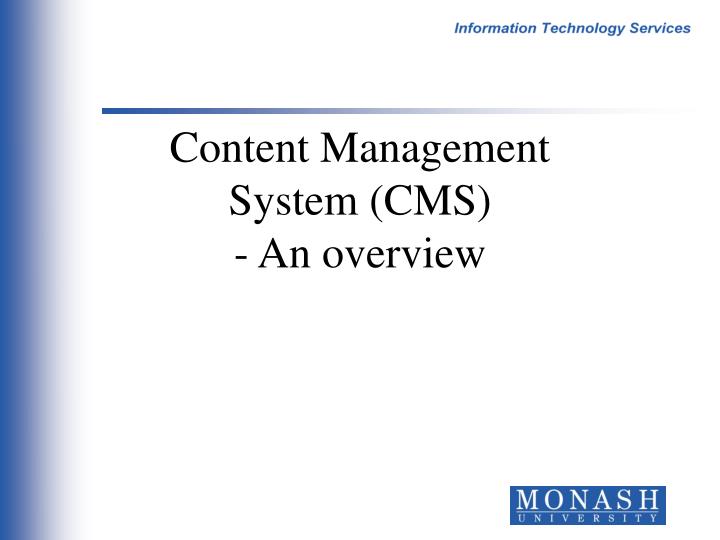 content management system cms an overview