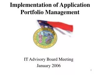 Implementation of Application Portfolio Management