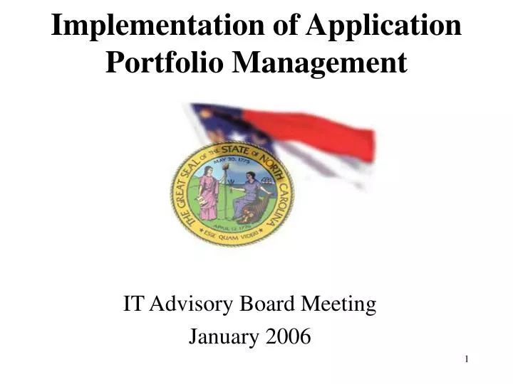 implementation of application portfolio management