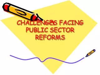 CHALLENGES FACING PUBLIC SECTOR REFORMS