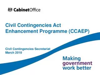 Civil Contingencies Act Enhancement Programme (CCAEP)