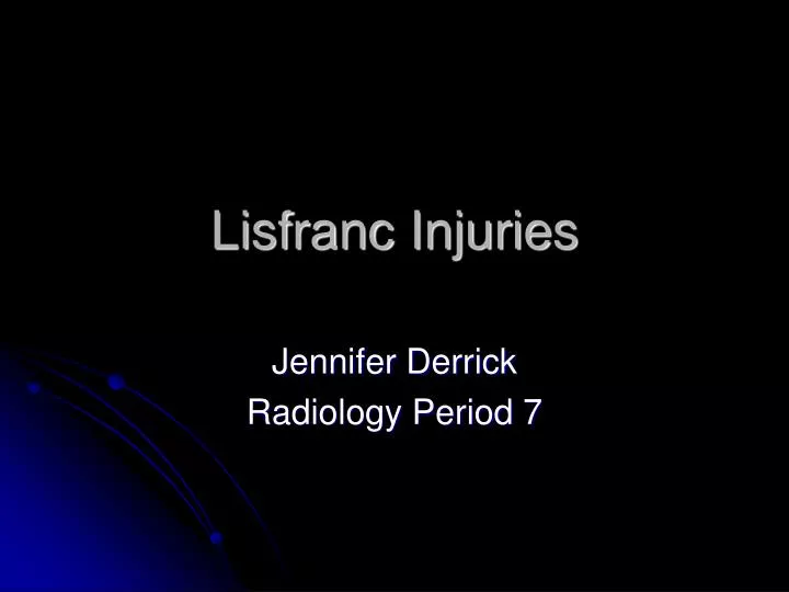 lisfranc injuries