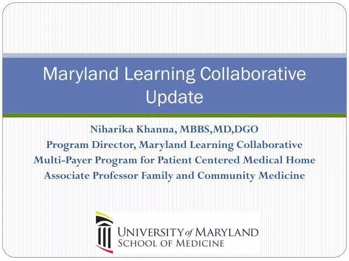 maryland learning collaborative update