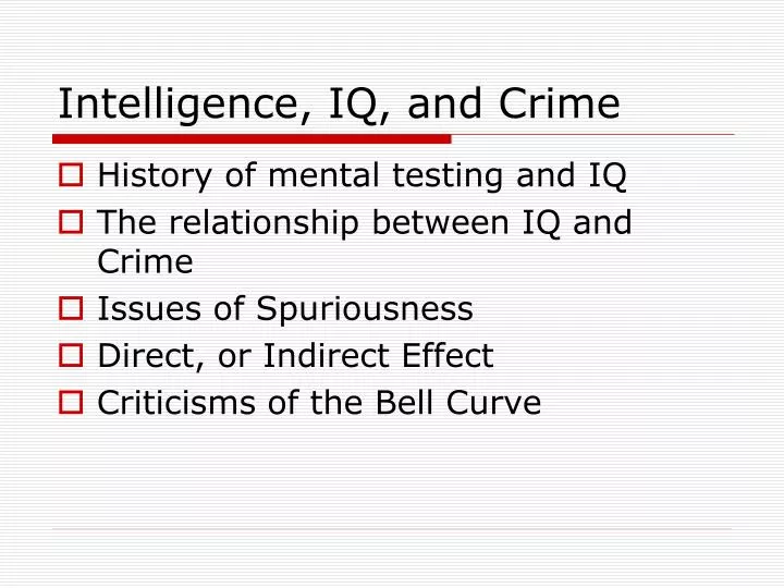 intelligence iq and crime