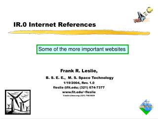 IR.0 Internet References