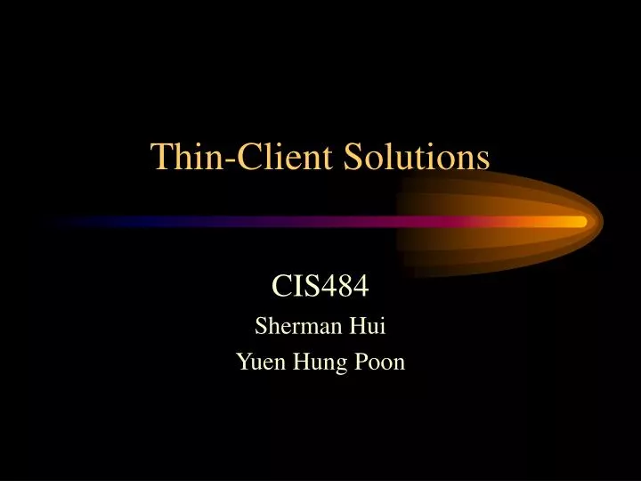 thin client solutions