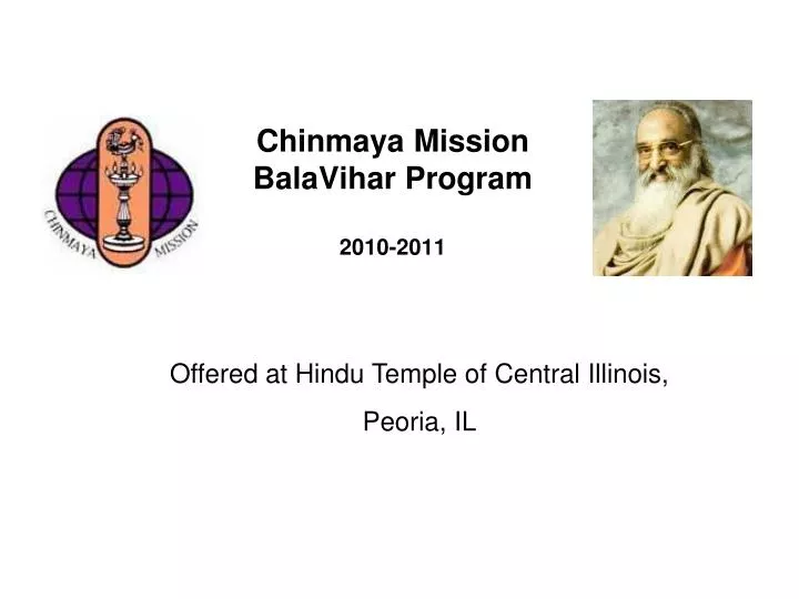 chinmaya mission balavihar program 2010 2011