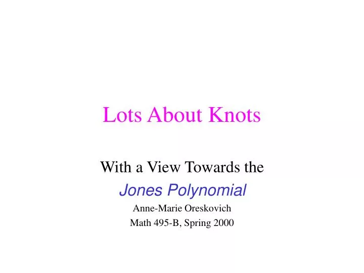 lots about knots
