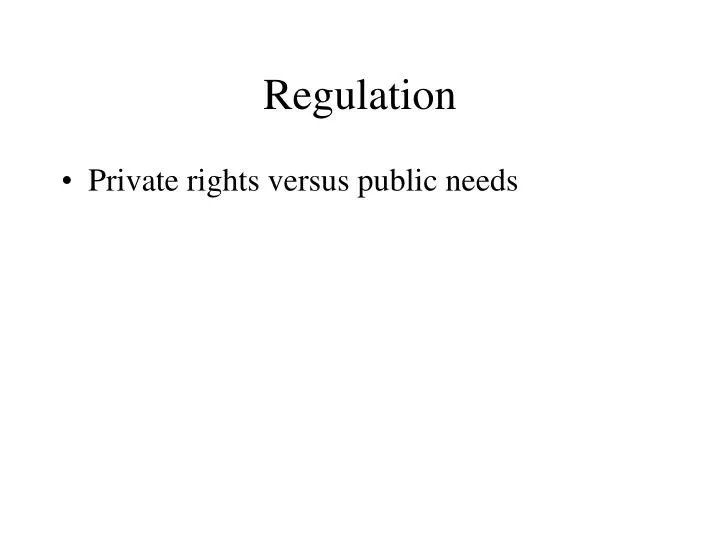 regulation