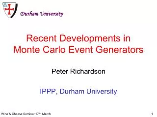 Recent Developments in Monte Carlo Event Generators