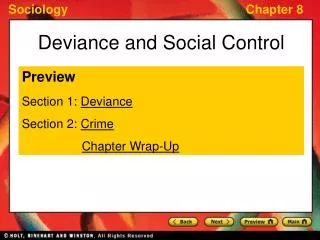 Deviance and Social Control