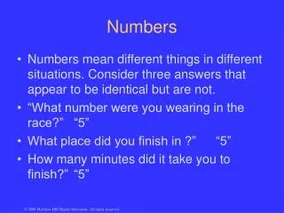 Numbers