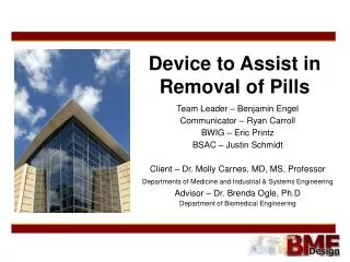 Device to Assist in Removal of Pills