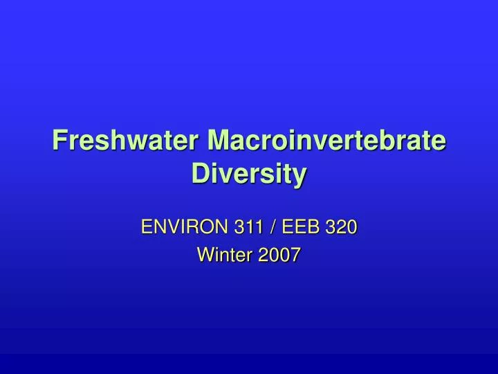 freshwater macroinvertebrate diversity