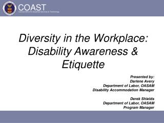 Diversity in the Workplace: Disability Awareness &amp; Etiquette
