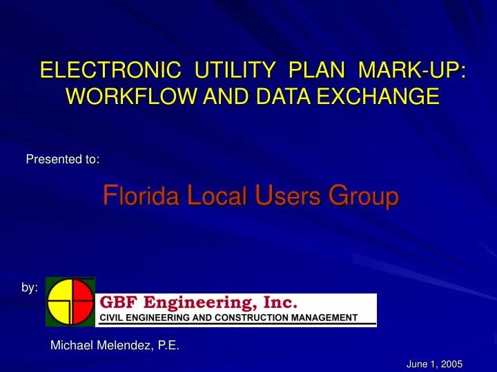 electronic utility plan mark up workflow and data exchange