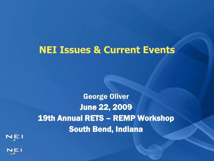 nei issues current events
