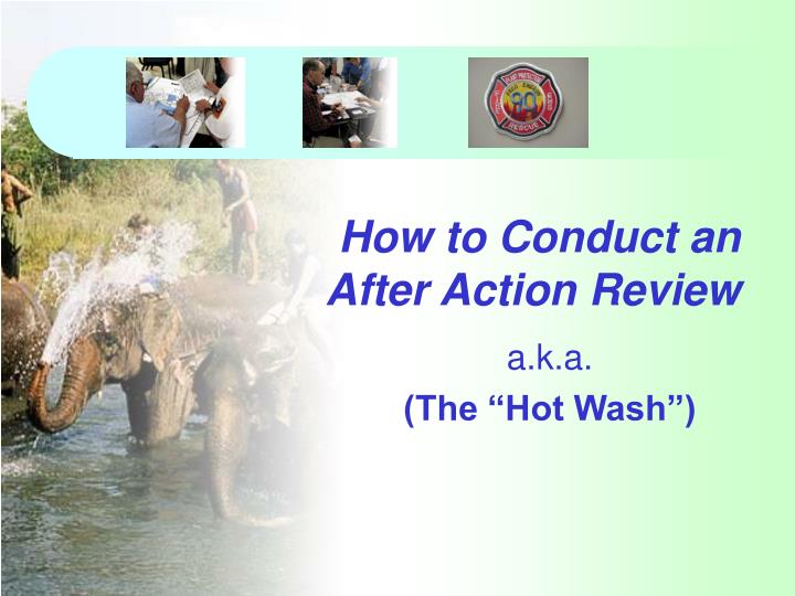 how to conduct an after action review