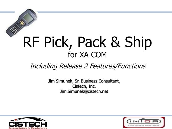 rf pick pack ship for xa com including release 2 features functions