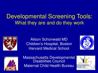 Developmental Screening Tools: What they are and do they work