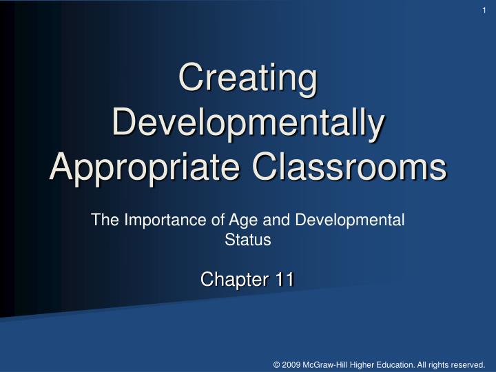 creating developmentally appropriate classrooms