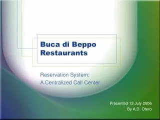 Buca di Beppo Restaurants