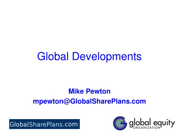global developments