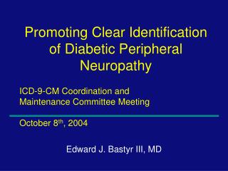 ICD-9-CM Coordination and Maintenance Committee Meeting October 8 th , 2004