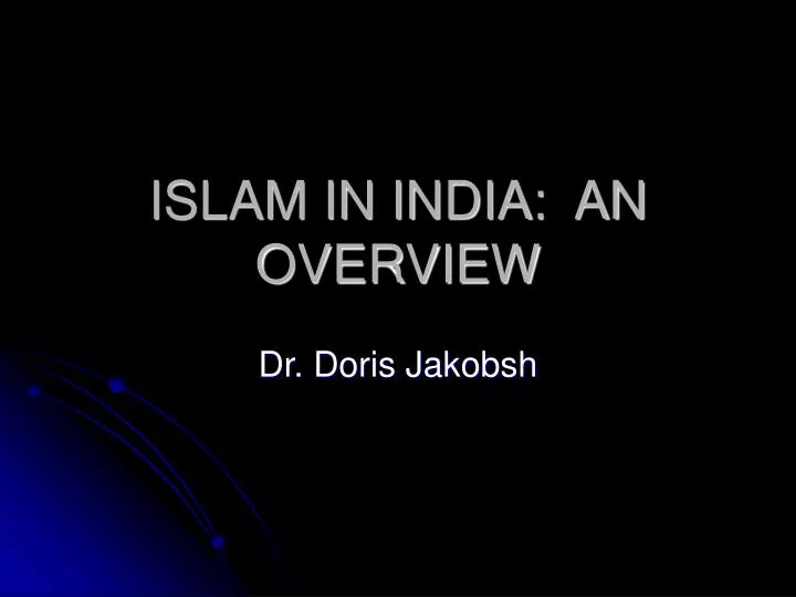 islam in india an overview