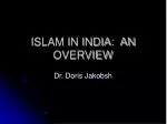 ISLAM IN INDIA: AN OVERVIEW - slide 1
