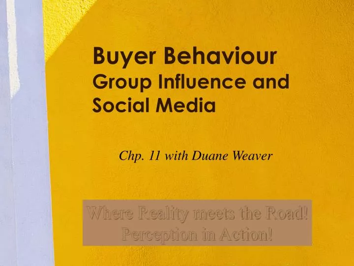 buyer behaviour group influence and social media