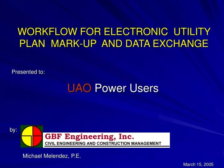 workflow for electronic utility plan mark up and data exchange