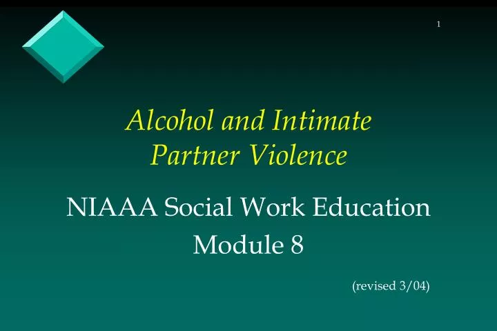alcohol and intimate partner violence