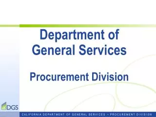 Department of General Services Procurement Division